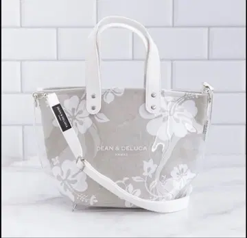 DEAN&DELUCA 하와이 한정판 하이비스커스 패턴 토트백 그레이