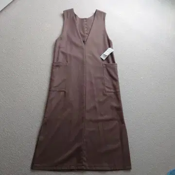 B:MING 슬리브리스 롱 원피스 브라운