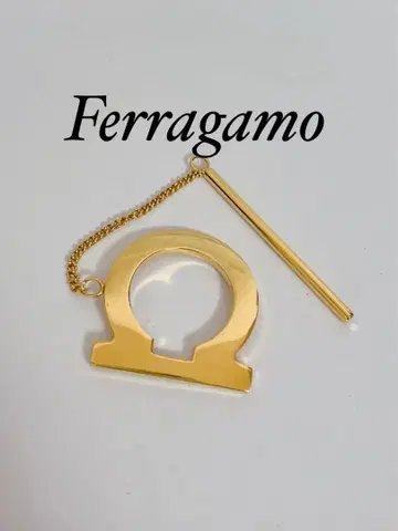 페라가모 Ferragamo 간치니 스카프링 골드
