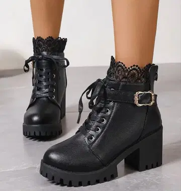 가격 인하 중 레이스업 부츠