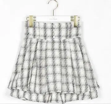 evelyn 트위드 더블 플레어 스커트