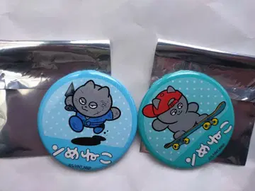 고양이 캔뱃지 새상품 트레이딩 이토요카도 옅은 검정