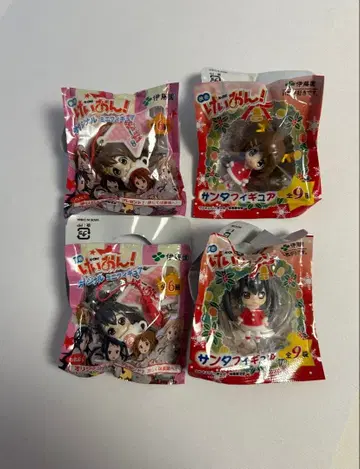 케이온 히라사와 유이 나카노 아즈사 피규어 스트랩 산타 피규어 4개 세트