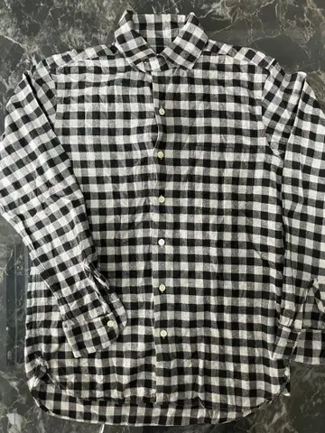 SLOW SIDE 체크 무늬 긴팔 셔츠 M