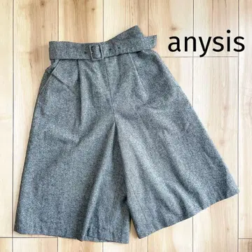 anysis 애니시스 버뮤다 팬츠 하프 팬츠 트위드 울 혼방