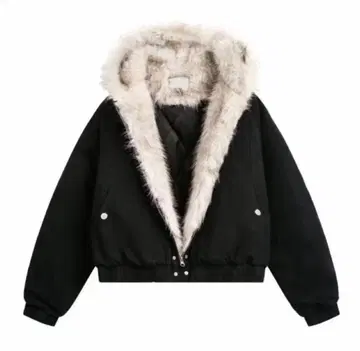 후드 부착 퍼 자켓