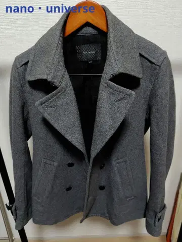 그레이 울 혼방 코트