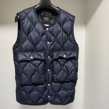 TAION 밀리터리 크루넥 W포켓 다운 베스트-소프트쉘