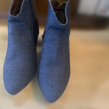 여성용 데님 숏부츠 지퍼 포함. S 사이즈