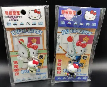 헬로키티 경찰관 스트랩 2개 세트