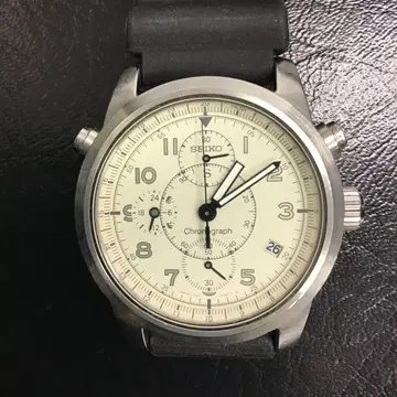 SEIKO 세이코 SUS 크로노그래프 쿼츠 손목시계 타사 고무 벨트 포함