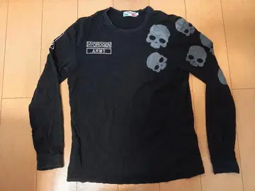 HYDROGEN 스컬 프린트 긴팔 티셔츠 XL