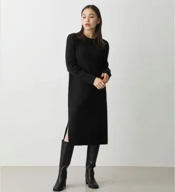 AZUL BY MOUSSY 긴팔 니트 원피스 슬릿 포함