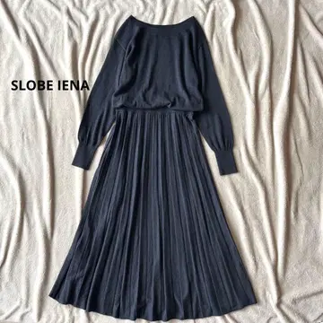 슬로브 이에나 플리츠 니트 원피스 도킹 셋업풍 A라인