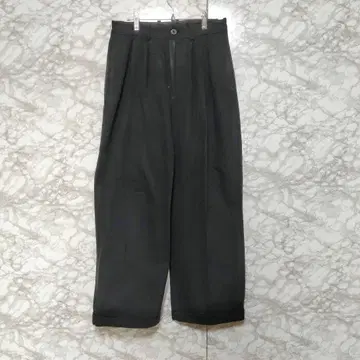 MACOBER 턱 입은 와이드 팬츠 캐주얼 팬츠 M