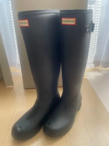 HUNTER 블랙 방수 레인부츠