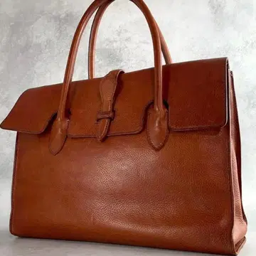 [ 새상품급 ] genten 플랩 가죽 토트백 로고 각인