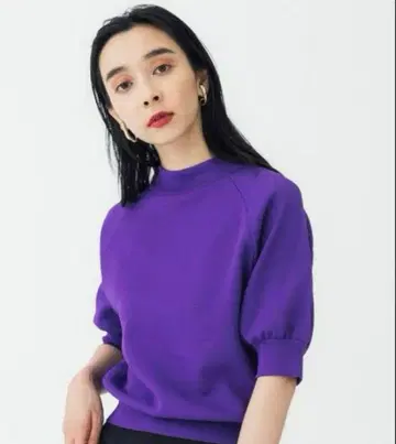 UNITED TOKYO 볼륨 하프 슬리브 니트