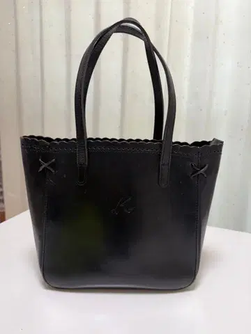 키타무라 천연 가죽 토트백