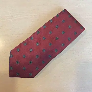 Brooks Brothers 빨간색 잎사귀 무늬 넥타이