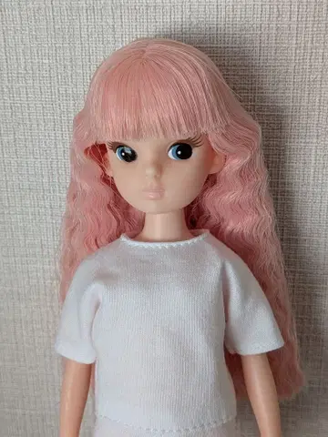 [ 새상품급 ] 복각판 초대 리카짱 핑크 웨이브 헤어