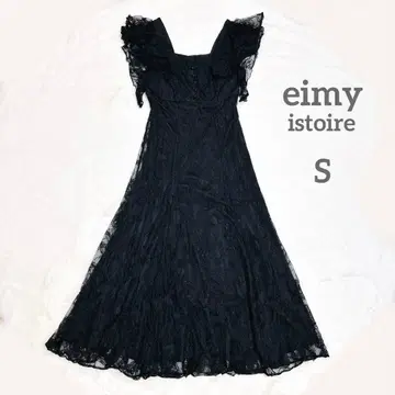 새상품급 eimy istoire 스퀘어 넥 레이스 원피스 블랙 S