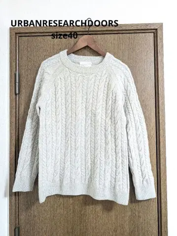 URBANRESEARCHDOORS 케이블 니트 크루넥 40