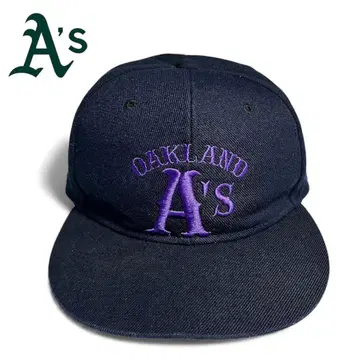 90s MLB 오클랜드 애슬레틱스 Athletics 캡 보라색