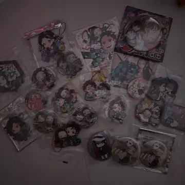 귀멸의 칼날 캔뱃지 코스터 러버 참 세트