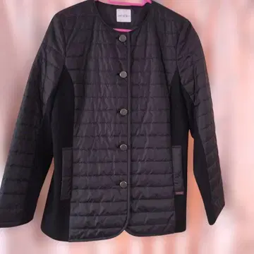 세시오세라 충전솜 노카라 자켓 블랙