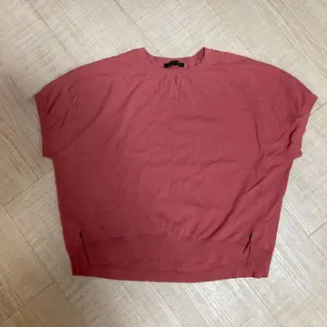 23구 반팔 니트탑 핑크 사이즈 44