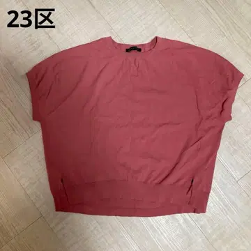 23구 반팔 니트탑 핑크 사이즈 44