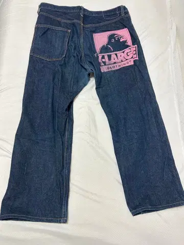 XLARGE 데님 청바지 34 핑크 로고 초특가