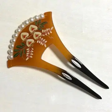 [ 새상품 ] 비녀 헤어콤 꽃 펄