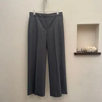 띠어리 럭스 세미 와이드 팬츠 울 스트레치 그레이 38