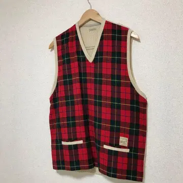 BELAFONTE 체크 무늬 울 베스트