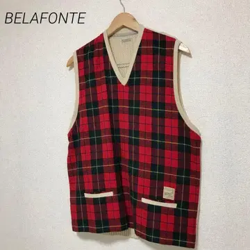 BELAFONTE 체크 무늬 울 베스트