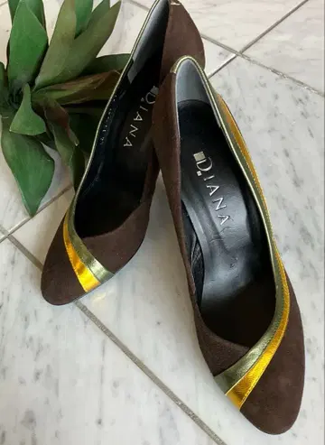 Diana 브라운 하이힐 23.5cm