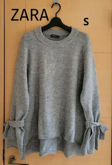 손세탁 가능 [ ZARA ] S 그레이 오버 사이즈 리본
