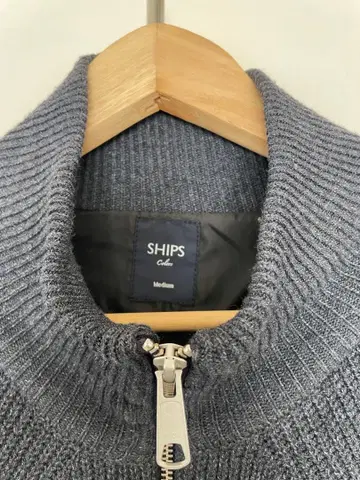 SHIPS 그레이 니트 집업 M