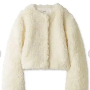 스나이델 숏 보아 코트 화이트