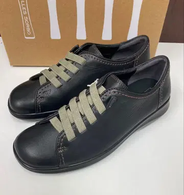 아킬레스 솔보 (24cm) 천연 가죽 갑 고무 슬립온 걷기 편한