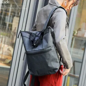 슬림 럭색 토트 백팩 2way 블랙