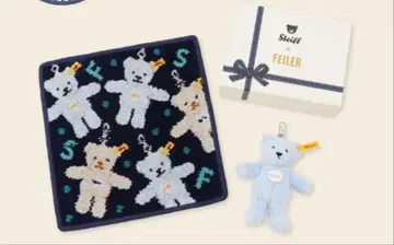 신상 페이러 슈타이프 베어 손수건 키링 세트