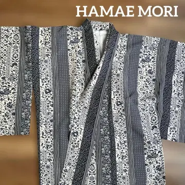 네이비 컬러 아이보리 기모노