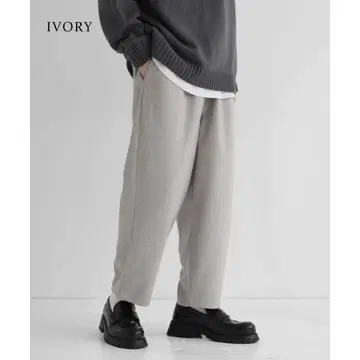 Revo. 이지 팬츠 팬츠 하의 와이드 멜톤