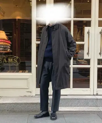 BEAMS PLUS 울 발마칸 코트 L