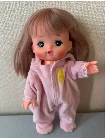 멜짱 웃는 얼굴 인형 후드 부착 점프수트