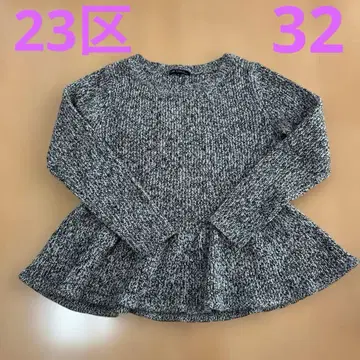 23구 작은 사이즈 페플럼 캐시미어 혼방 니트 32