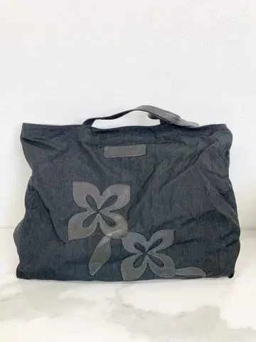 #IBIZA 이비자 나일론 x 가죽 대용량 숄더백 블랙